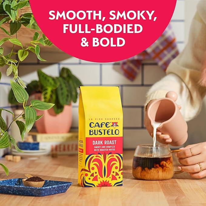 Café Bustelo Dark Roast Ground Coffee, 11-Oz. Bag (Pack of 6)