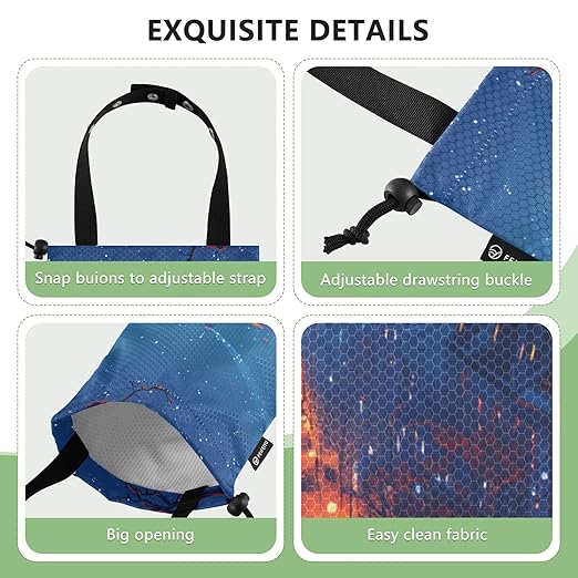 ALAZA Hanging Car Trash Bags Garbage Bag Trash Can for Back Seat Small Eiffel Tower Night Washable Storage Bag Retractable 2 Pack