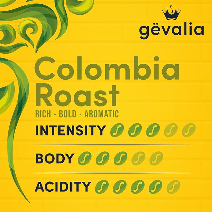 Gevalia Colombia Medium Roast Ground Coffee, 12 oz Bag
