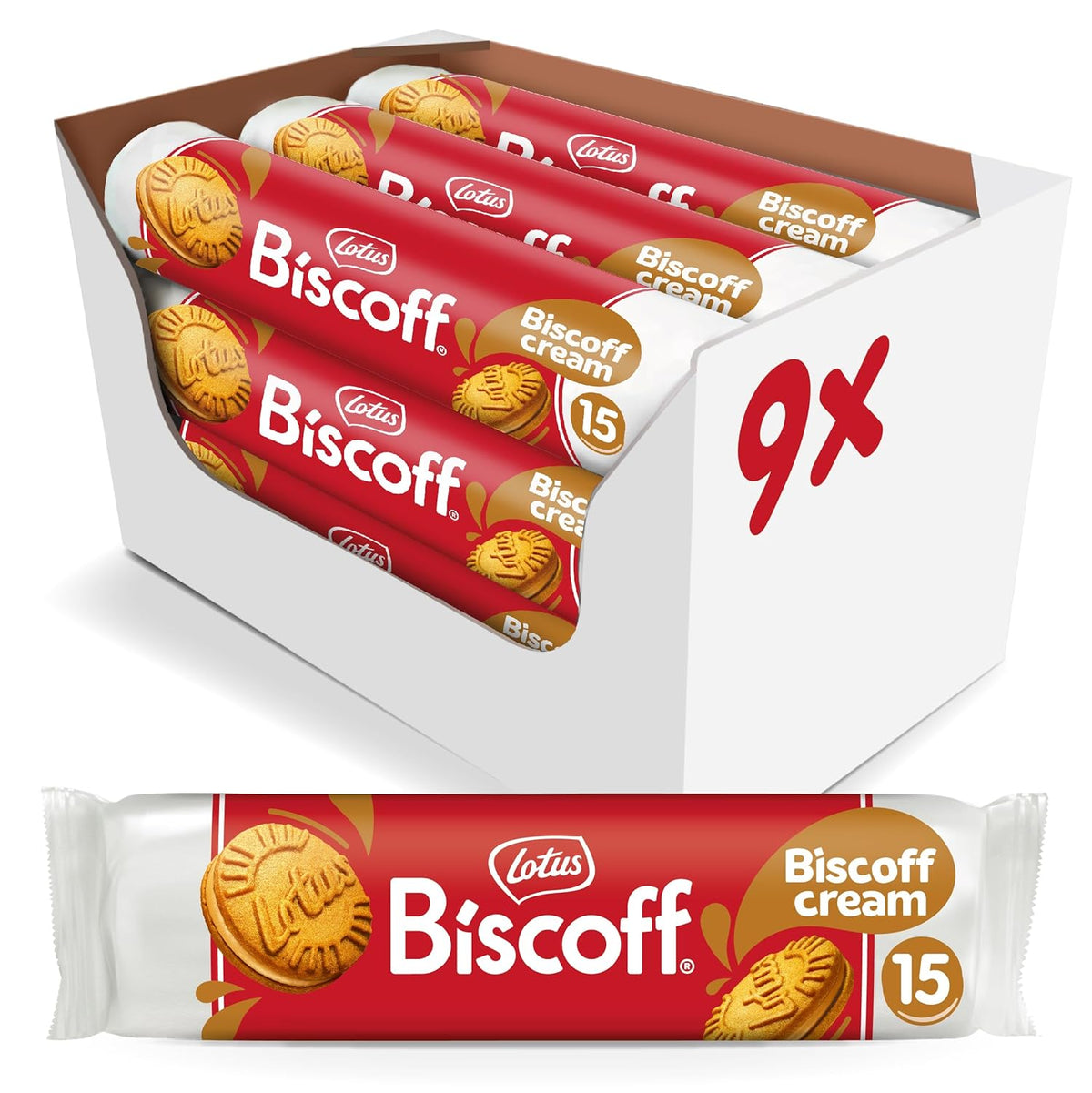 Lotus Biscoff Sandwich Cookies, Biscoff Cream, 22 Cookies per pack, 7.76 Ounce