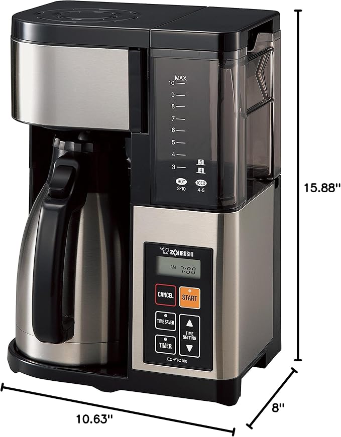 Zojirushi EC-YTC100XB 10-Cup Coffee Maker (Stainless Steel/Black)
