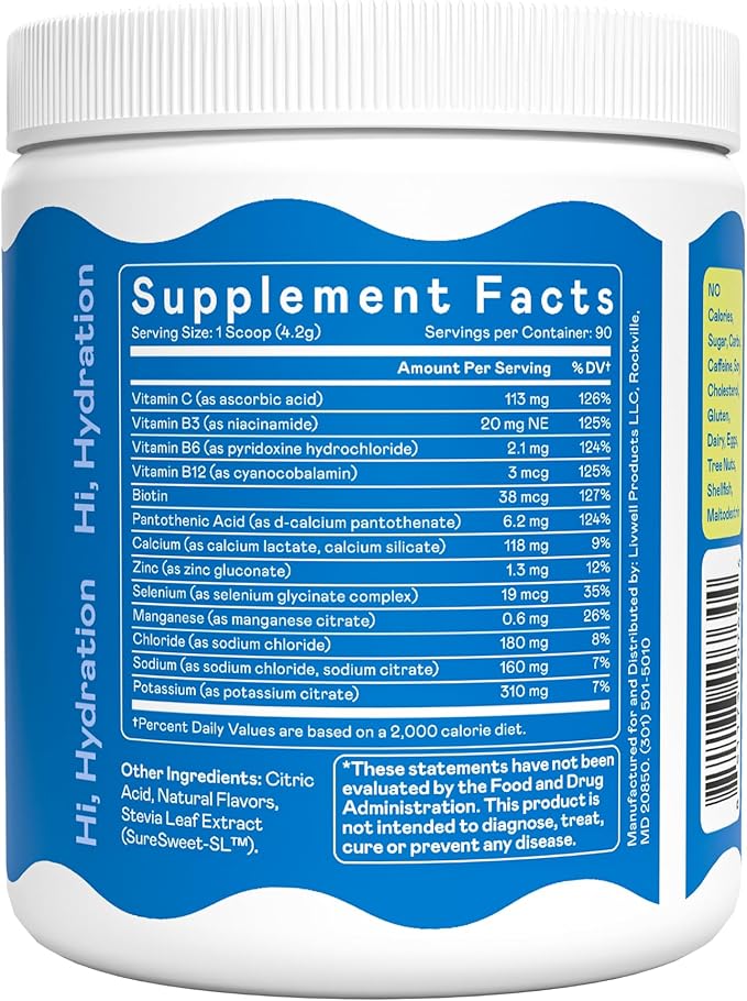 Hi-Lyte Electrolyte Powder, Daily Hydration Supplement Drink Mix, 90 Servings | Sugar-Free, 0 Calories, 0 Carbs | No Maltodextrin. Gluten-Free | Supports Keto | Light Refreshing Flavor (Pink Lemonade)