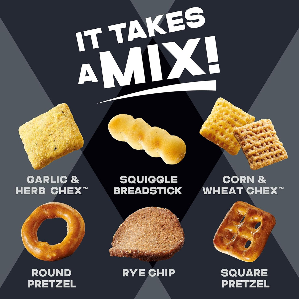 Chex Mix Bold Garlic and Herb Snack Mix, Snacks, 8 oz