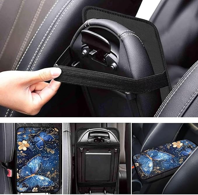 Biyejit Car Center Console Armrest Cushion Cover Pad Car Interior Decor Accessories Universal Fit for Sedan, Truck, SUV