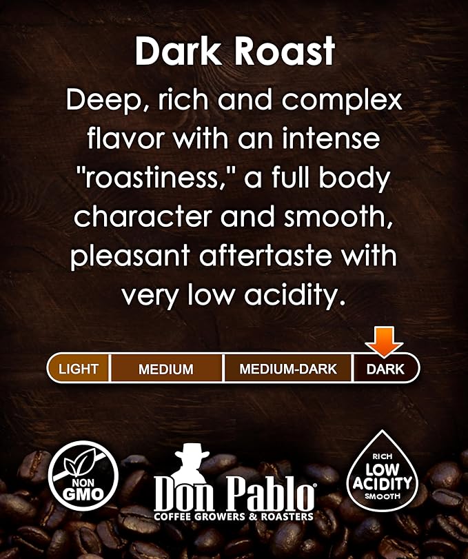 Don Pablo Signature Blend - Limited Edition Dark Roast Gourmet Coffee, 100% Arabica Whole Bean, Non-GMO, Low Acidity, 5 Pound (5 lb) Bag