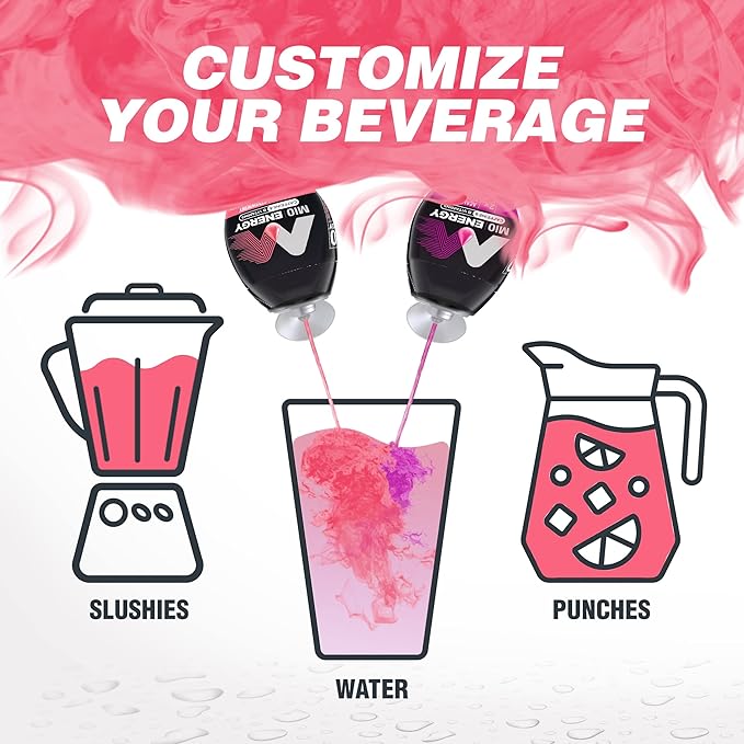 MiO Energy Strawberry Pineapple Smash Naturally Flavored with other natural flavors Liquid Water Enhancer Drink Mix with Caffeine & B Vitamins with 2X More (3.24 fl. oz. Bottle) (Pack of 4)