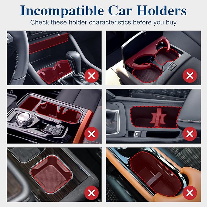 Car Cup Holder Expander, Cup Holder Extender Adapter with Expandable Arm and Adjustable Base, Compatible with Yeti Ramblers 14-64oz, Hydro Flasks 18-64oz Most Coffee Mugs Bottles & Cups