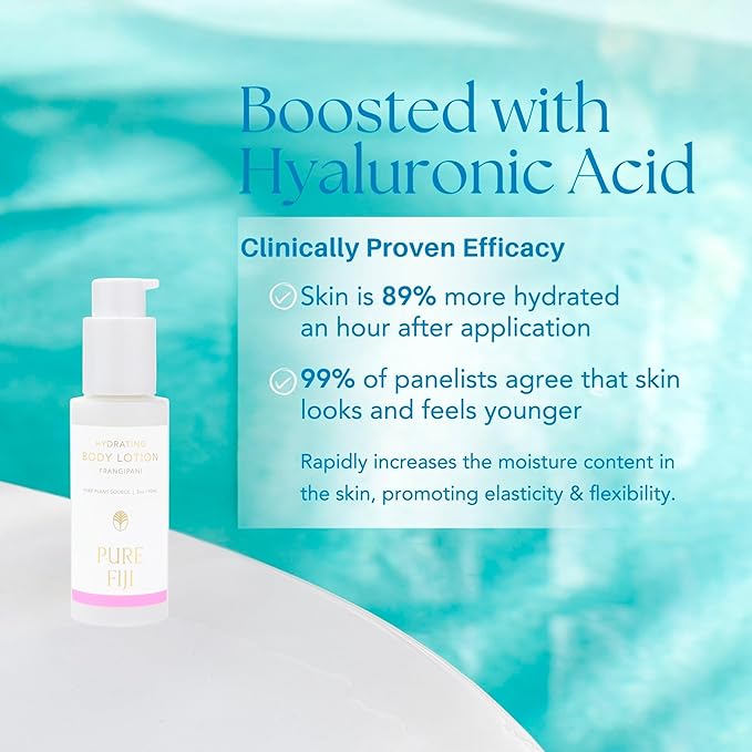 PURE FIJI Hydrating Body Lotion Travel Size, Frangipani (3oz/90ml)