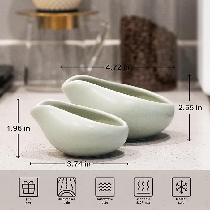 Loveramics 2-Pack Coffee Bean Dosing Cups by James Hoffmann, 30g-60g Capacity (Matte Light Green)