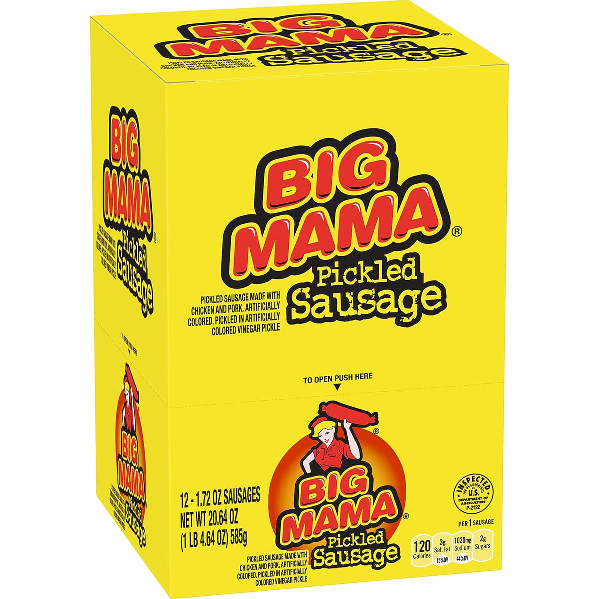 Penrose Big Mama Pickled Sausages, 2.4 Ounce, 6 Pack