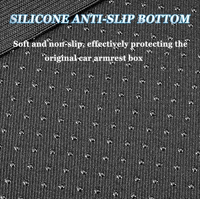 Car Center Console Armrest Pad for Subaru Forester SJ 4.Gen 2013 2014 2015 2016 2017 2018 2019, Water Resistant Armrest Cushion Cover Anti-Slip Bottom Console Protection,A Black