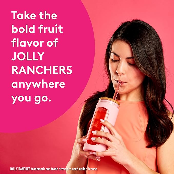 SINGLES TO GO! Jolly Rancher Rancher Water Drink Mix, Watermelon, 12 Boxes With 6 Packets Each, 72 Total Servings