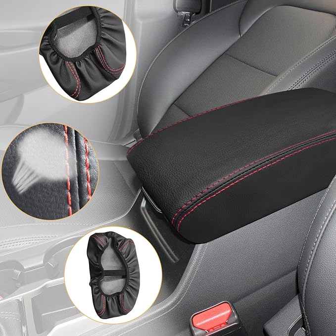 Compatible with Center Console Armrest Cover for Hyundai Tucson 2016-2021 Leather Arm Rest Storage Box Lids Cushion Protector Pad