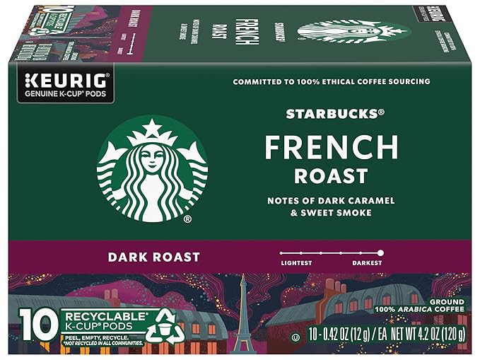 Starbucks French Roast 10 K-cups.