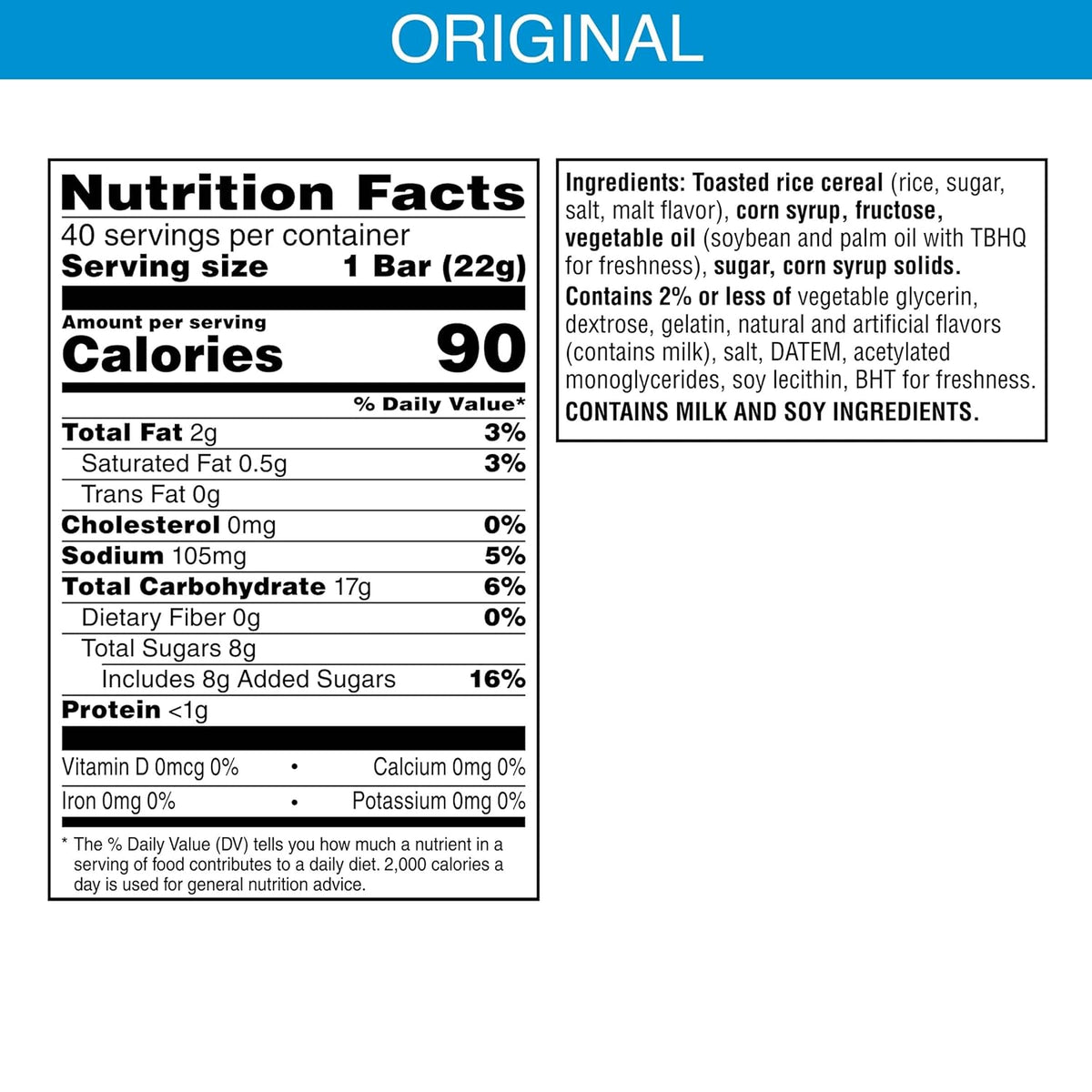 Rice Krispies Original Crispy Marshmallow Snack Bars, 31.2oz Box, 40 Bars, Ready-to-Enjoy Treats