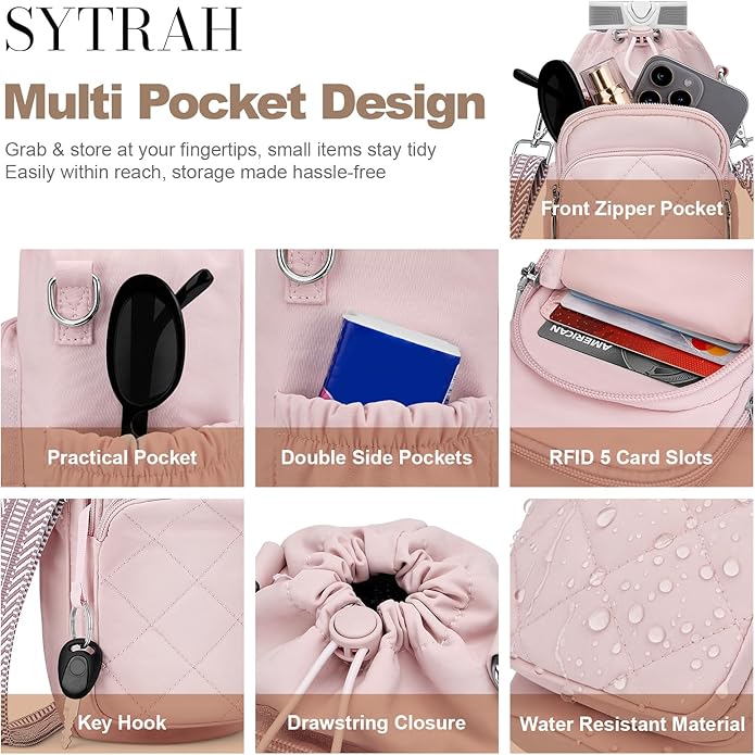Water Bottle Bag Crossbody，Insulated Water Bottle Purse Crossbody Water Bottle Holder with Strap 40 oz