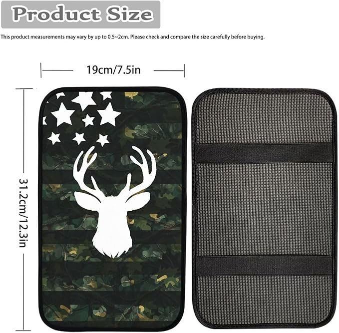 Biyejit Car Center Console Armrest Cushion Cover Pad Car Interior Decor Accessories Universal Fit for Sedan, Truck, SUV