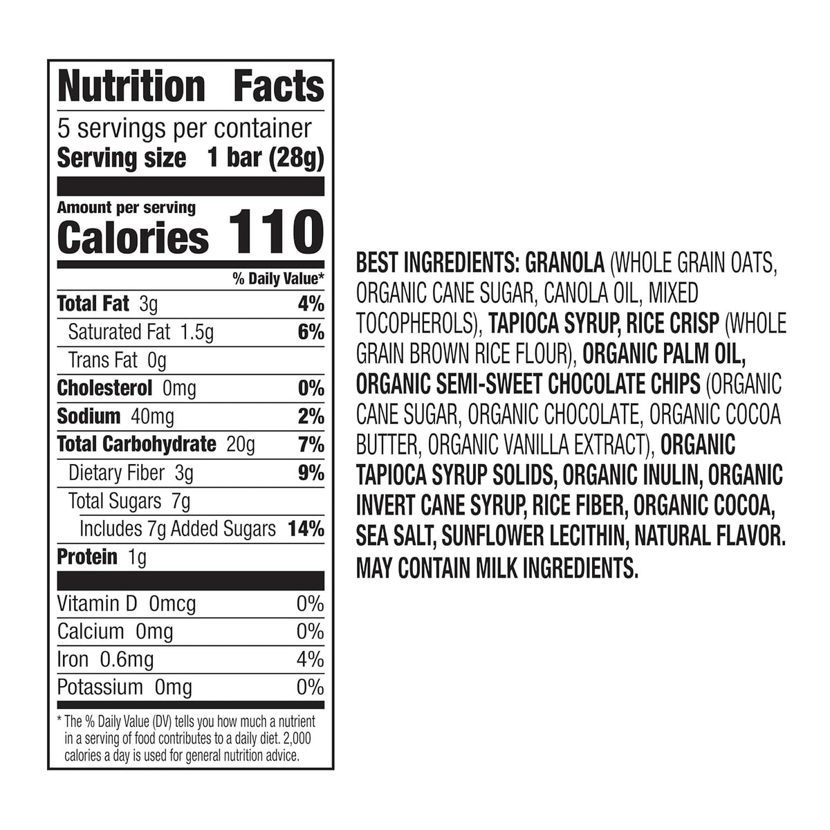 Annie's Gluten Free Chewy Granola Bars, Double Chocolate Chip, 5 Bars, 4.9 oz