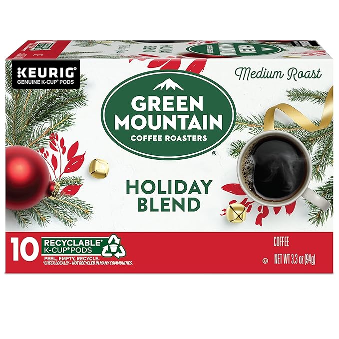 Green Mountain Coffee Roasters K-Cups, Holiday Blend, 10 Count