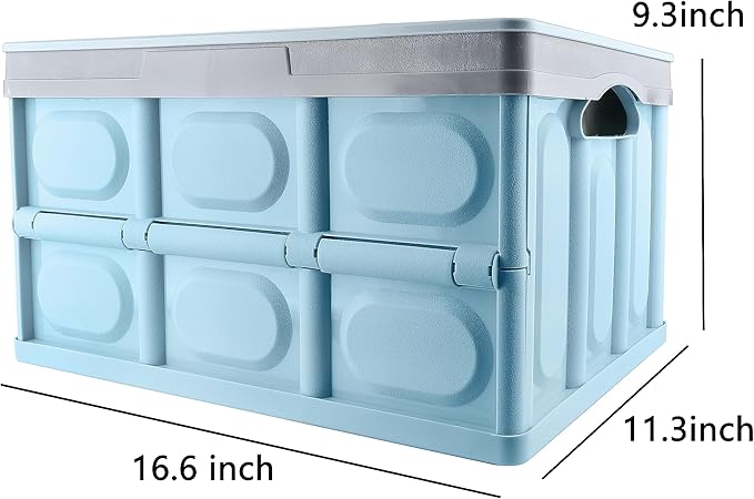 Trunk Organizer for Car,Foldable Car Organizer Back Seat,Tool Storage Organizer for Suv,Car Trunk Organizer and Storage for Sedan (Acrylonitrile Butadiene Styrene-Blue, 16.6 inch*11.3 inch)