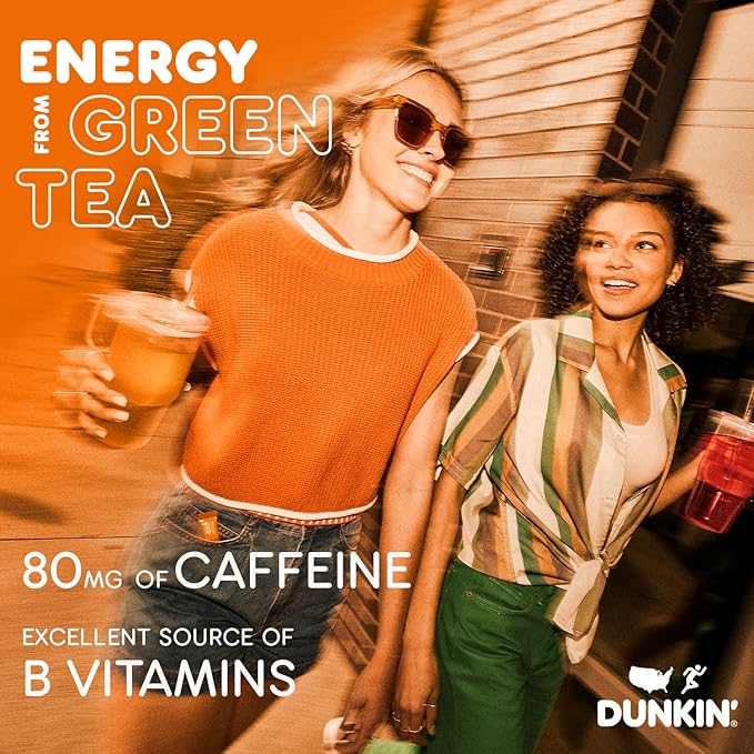 Dunkin’ Refreshers Singles To Go! Powdered drink mix packets, 40 Ct Variety Pack, 40 Single serve Packets per Box (40 servings), Energy from Green Tea, aspartame-free, no synthetic colors, naturally and artificially flavored, just add water