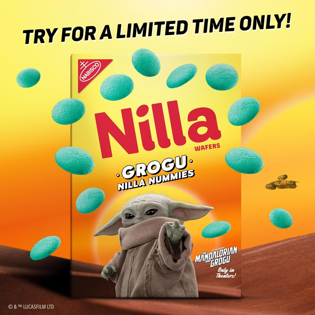 NILLA Wafers Grogu NILLA Nummies, Vanilla Wafer Cookies, Limited Edition, 11 oz