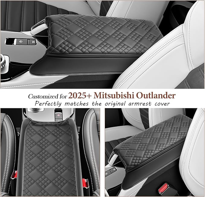 SKTU for 2025 2026 Mitsubishi Outlander Center Console Cover for 2025 2026 Mitsubishi Outlander Armrest Cover Mitsubishi Outlander 2025 2026 Accessories Console Cushion 2025+ Outlander Seat Box Cover