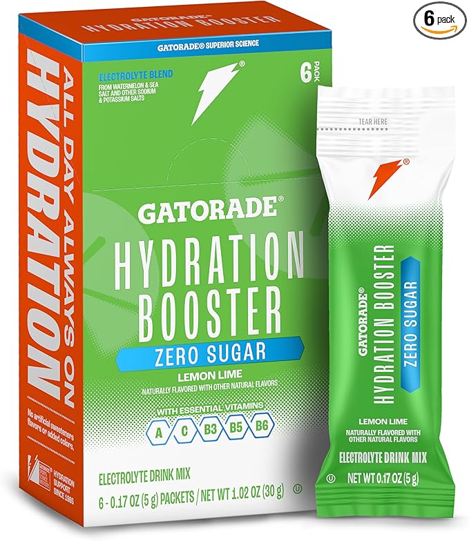 Gatorade Hydration Booster Zero Sugar - Lemon Lime (Pack of 6)