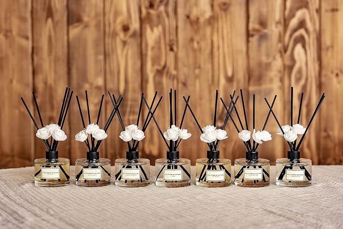 CULTURE & NATURE Reed Diffuser Set 6.7oz (200ml) April Flower Scented Diffuser with Sticks Home Fragrance Reed Diffuser for Bathroom Shelf Decor