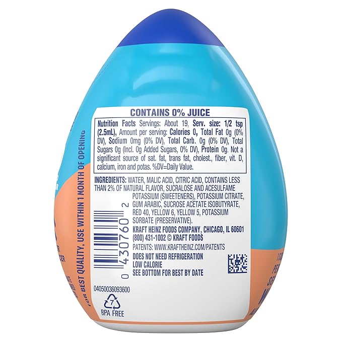 Mio Liquid Water Enhancer, Mango Peach, 1.62 OZ, 12-Pack