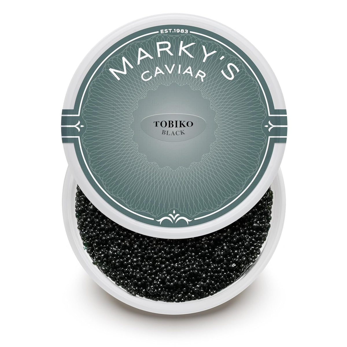 MARKY'S Black Tobiko Flying Fish Roe - 8 oz / 227 g - Sushi Grade Caviar