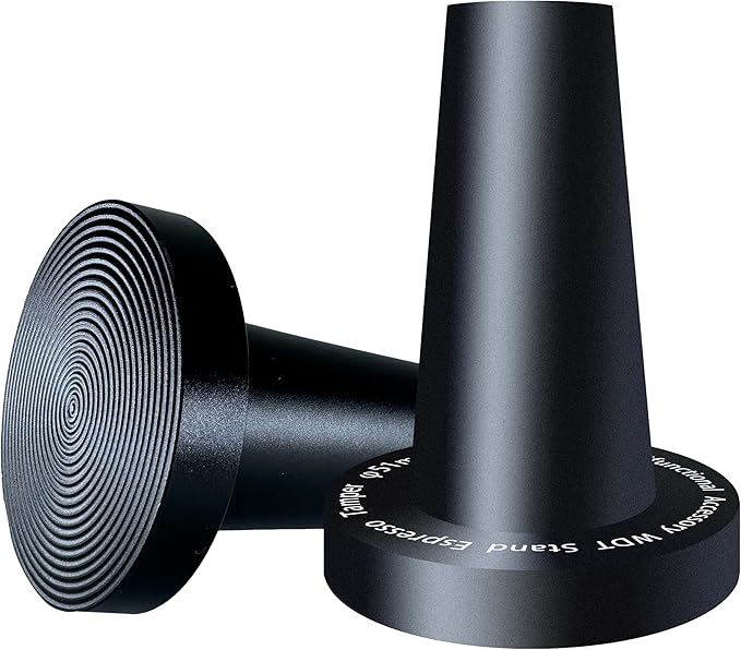 NEOUZA Coffee WDT Holder Tamper 2 in 1 Multifunctional Espresso Accessories Stand, Ripple Base, WDT Not Included (53mm Holder Black)