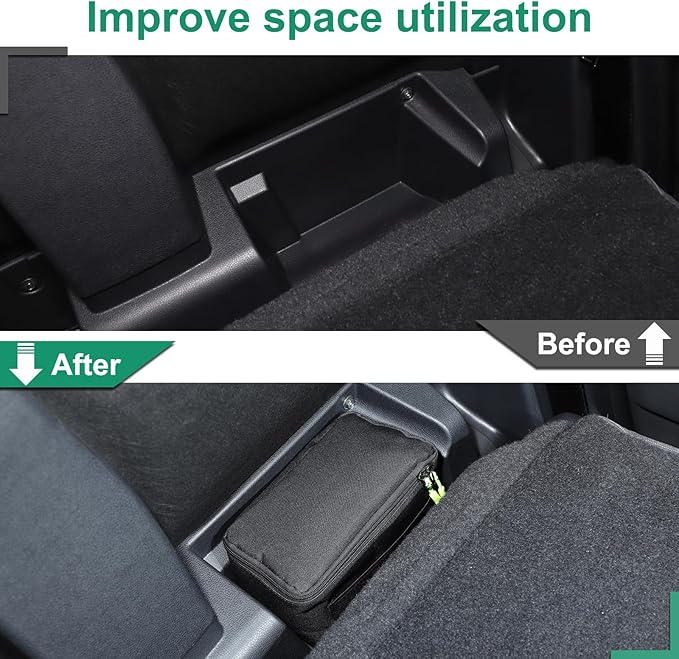 Under Seat Organizer Compatible with Toyota Tacoma 2024 2025 2026 Backseat Rear Under Seat Left Side Storage Bag Car Interior Organizer Accessories 1PCS
