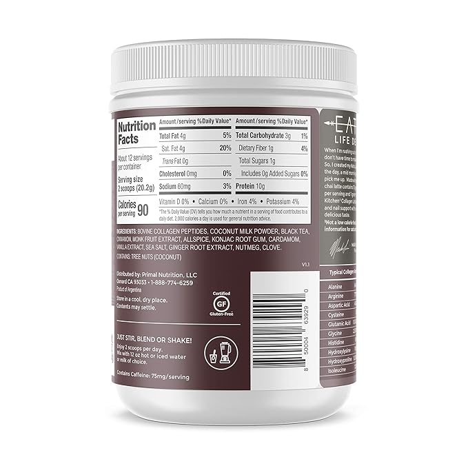 Primal Kitchen Collagen Chai, 8.55 oz
