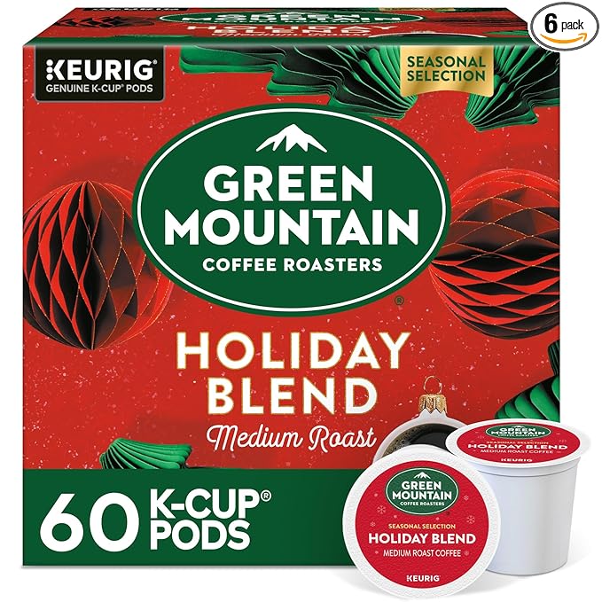 Green Mountain Coffee Roasters, Holiday Blend Coffee, Keurig Single Serve K-Cup Pods, 60 count