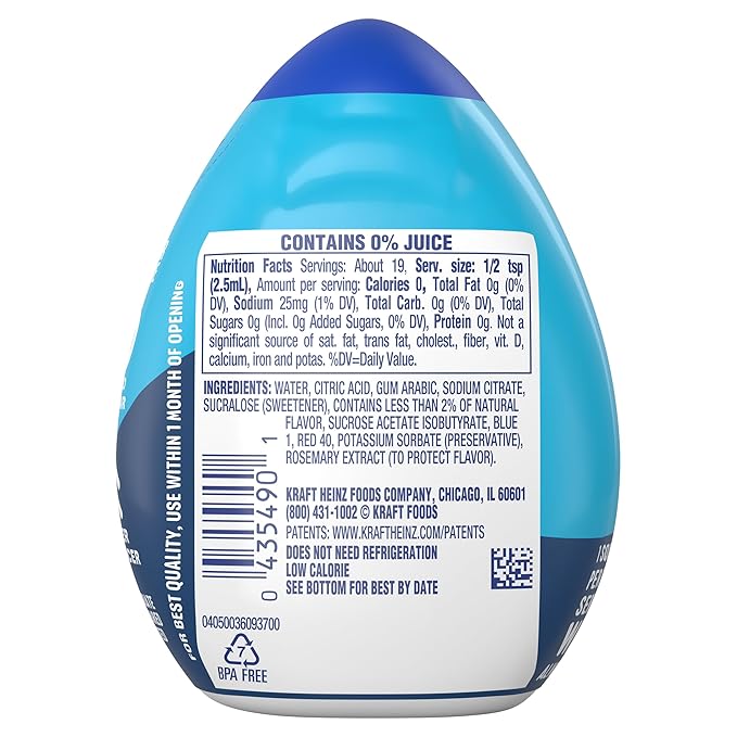 MiO Liquid Water Enhancer - Blueberry Lemonade, makes 24 servings + Vitamins, 1.62 oz each, (Pack of 7)