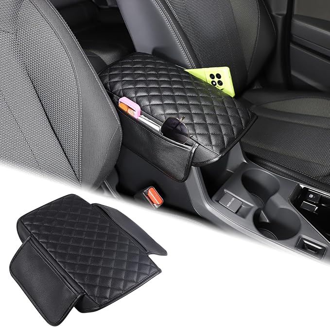 Upgrade Center Console Armrest Protector Cover Compatible with 2024 Subaru Crosstrek & Impreza 2024 Central Armrest Seat Storage Box Cover Cushion Lid Protector Pad Waterproof Anti-Scratch Accessories