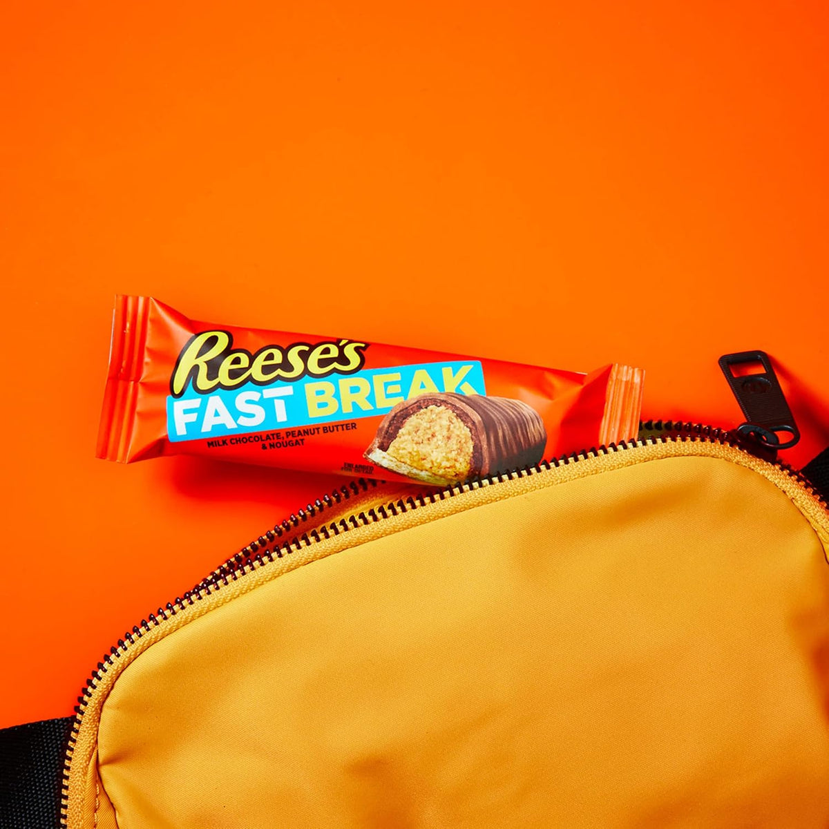 REESE'S Fast Break Peanut Butter Nougat Candy Bars, 1.8 oz, 18-count bulk pack, kosher, gluten free