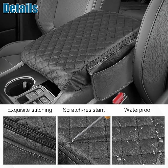 Center Console Armrest Cover Compatible with for 2023-2025 2026 Honda Pilot 2024-2026 Ridgeline Passport Armrest Lid Accessories Middle Console Pad Arm Rest Protector Cushion Pad Cover