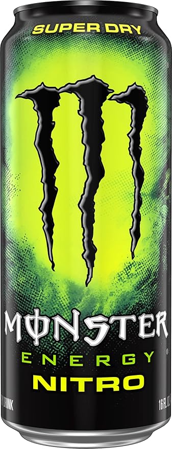 Monster Energy Nitro Super Dry, Maximum Strength, Energy Drink, 16 ounce | Pack of 15