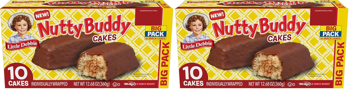 Little Debbie Nutty Buddy Cake Big Pack, 12.68 Oz Box