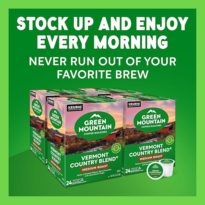 Green Mountain Coffee Roasters Vermont Country Blend Keurig Single-Serve K-Cup Pods, Medium Roast, 96 Count