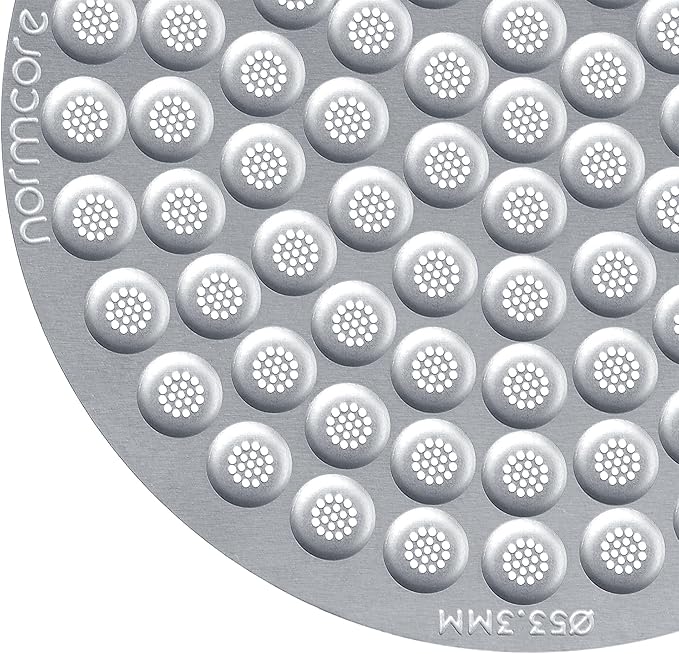 Normcore 53.3mm Puck Screen, 0.8mm Thickness, Lower Shower Screen, Reusable Metal Filter for Breville Sage 54mm Portafilter Basket, 316 Stainless Steel