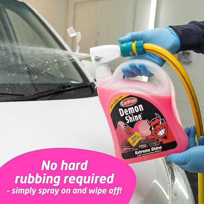CarPlan Demon Shine 68 fl Oz (2L) with Spray Gun - Spray on Shine