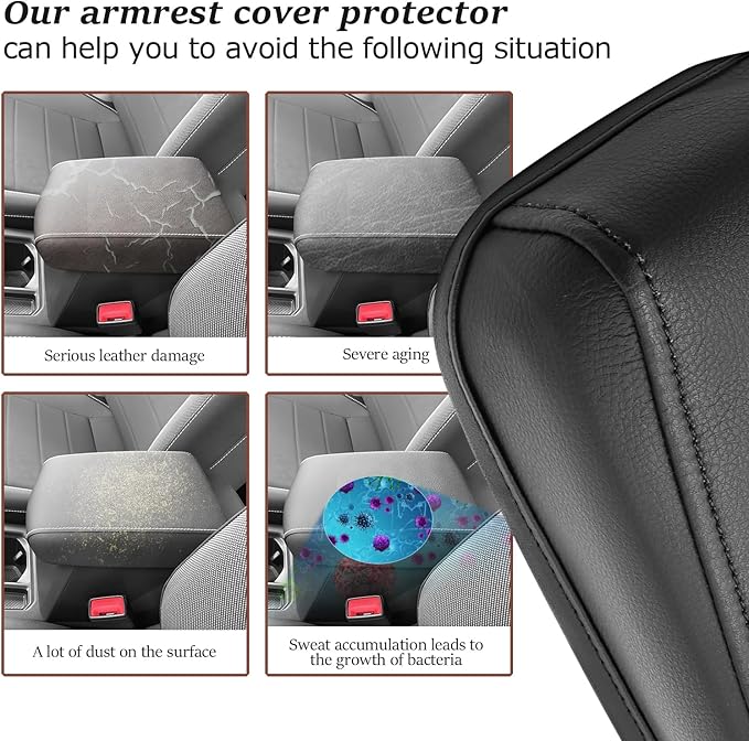 SKTU 2024 Tiguan/ 2024 2025 2026 Taos Center Console Cover for 2018-2024 Volkswagen Tiguan/ 2022-2026 Volkswagen Taos Armrest Cover 2024 2025 2026 VW Taos Accessories Center Console Cushion