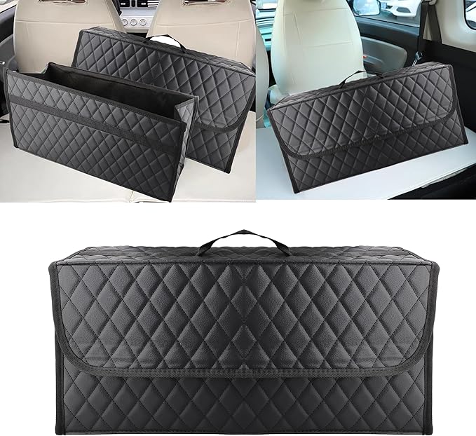 Trunk Organizer for Car,Foldable Car Organizer Back Seat,Tool Storage Organizer for Suv,Car Trunk Organizer and Storage for Sedan (Black, 20 inch *9.5 inch)