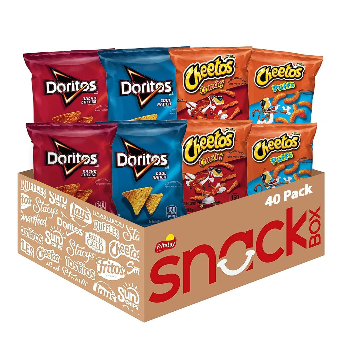 Doritos & Cheetos Mix Variety Pack, 40-count, 2.42 Pounds, Pack of 1