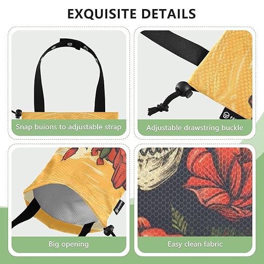 ALAZA Hanging Car Trash Bags Garbage Bag Trash Can for Back Seat Small Skull Cactus Washable Storage Bag Retractable 2 Pack