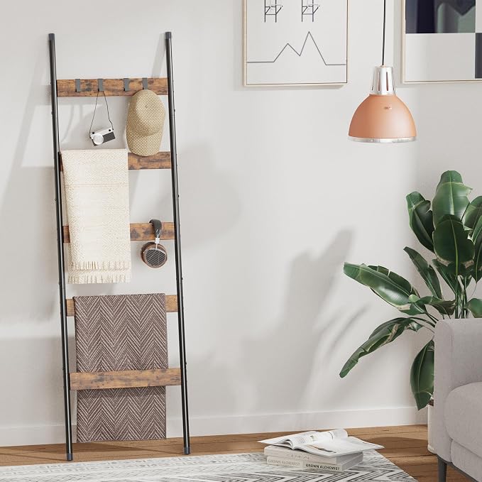 5-Tier Blanket Ladder & 3-Tier Side Table
