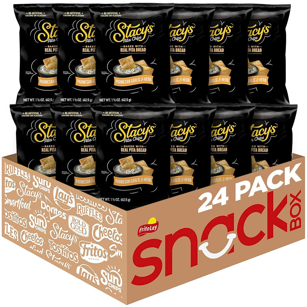 Stacy's Pita Thins Variety Pack, No Artificial Colors or Flavors, 1 Oz (24 Count)